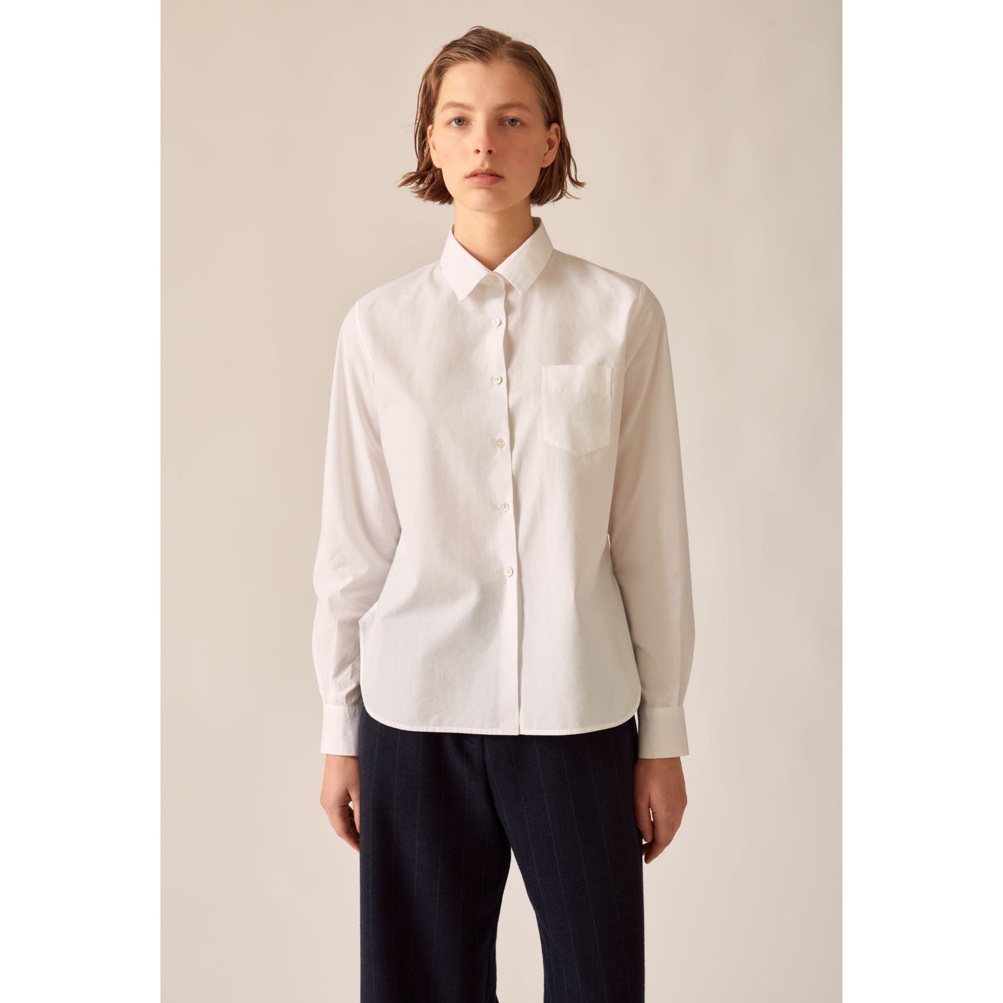 Comi Poplin Classic Shirt 100% Cotton - White