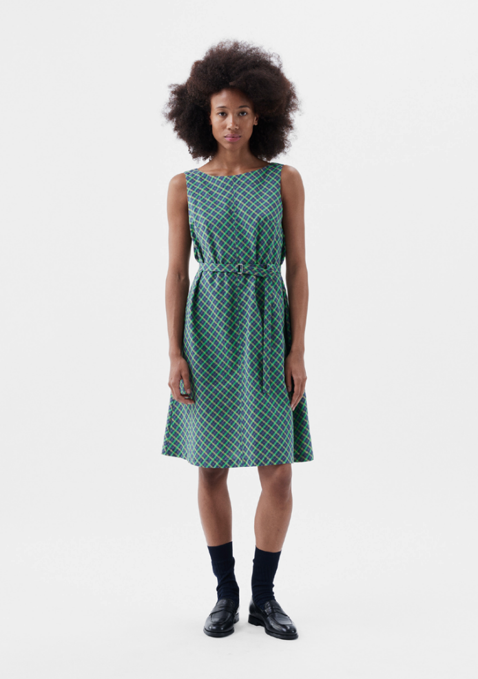 Lulu Dress - Seersucker Check - 100% Cotton