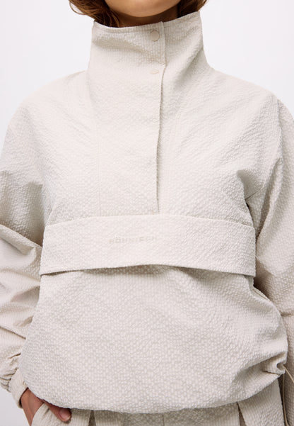 Packable Seersucker Anorak - Oatmeal
