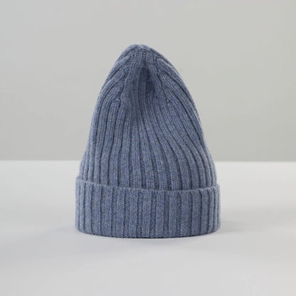 Large Beanie, Washed Denim