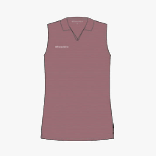 Air weave sleeveless poloshirt - Blush