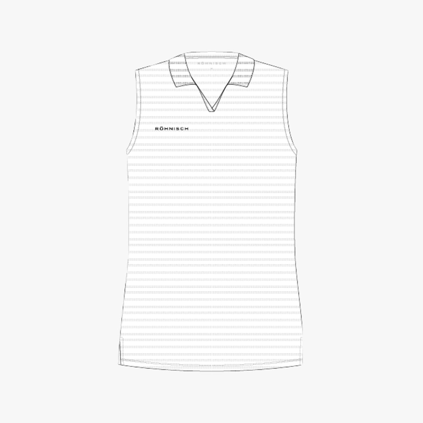 Air weave sleeveless poloshirt - White