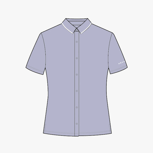 Jersey Full Button SS Shirt - Icelandic Blue