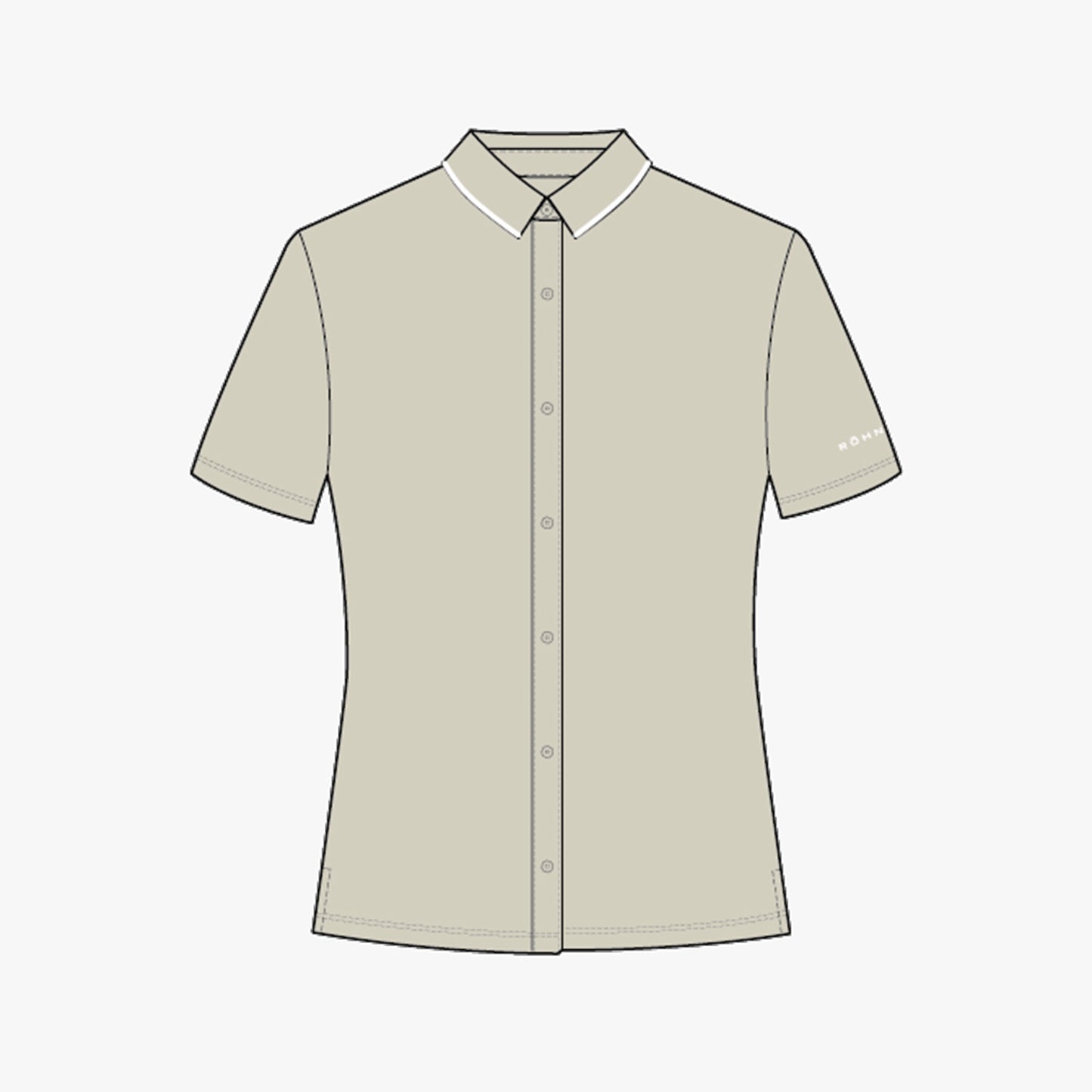 Jersey Full Button SS Shirt - Oatmeal