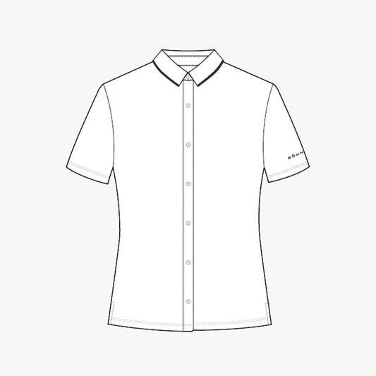 Jersey Full Button SS Shirt - White