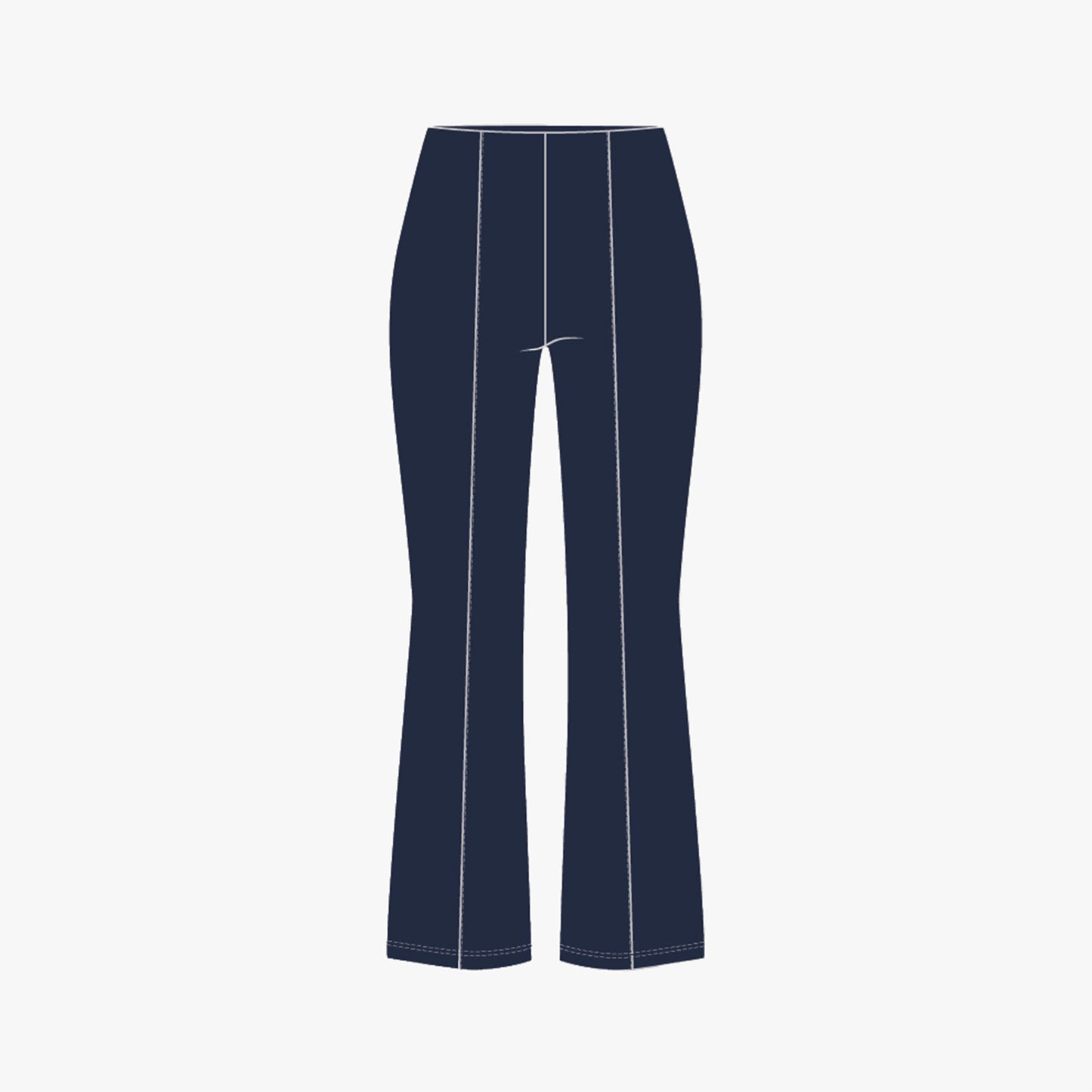 Kick Flare Pull On Pants - Navy