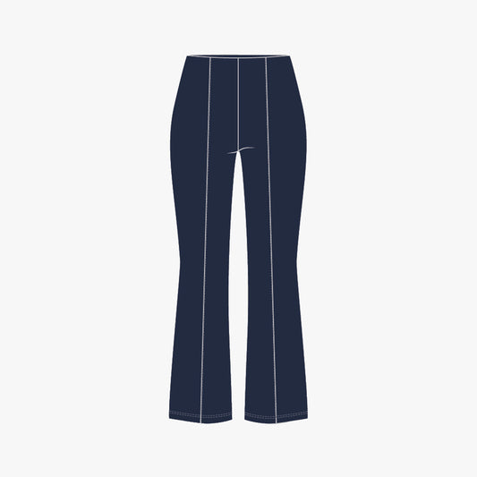 Kick Flare Pull On Pants - Navy