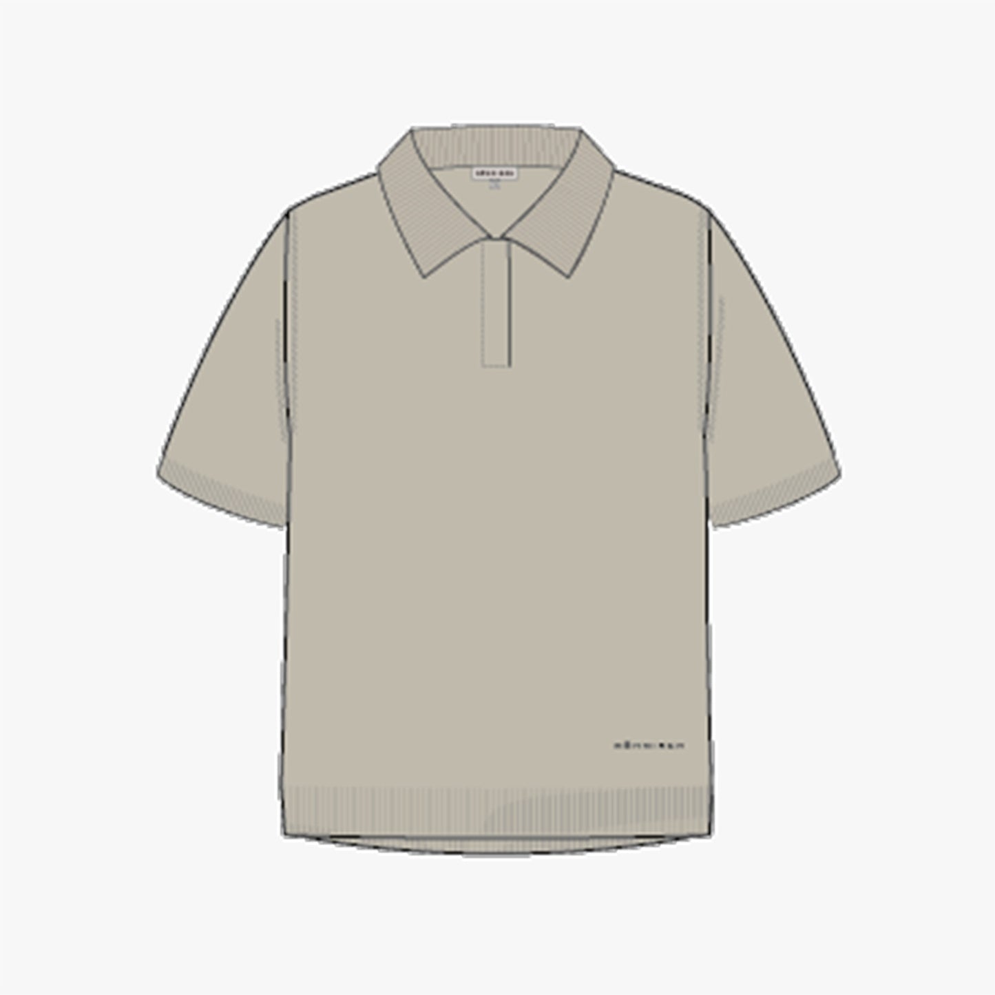 Merino Polo Shirt SS - Oatmeal