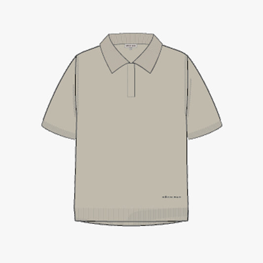 Merino Polo Shirt SS - Oatmeal