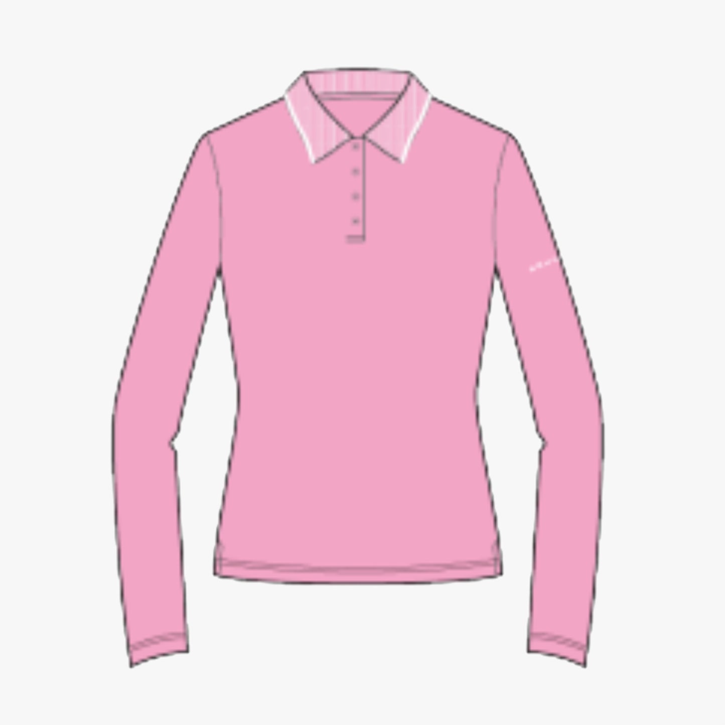 Miriam Long Sleeve Poloshirt - Begonia Pink
