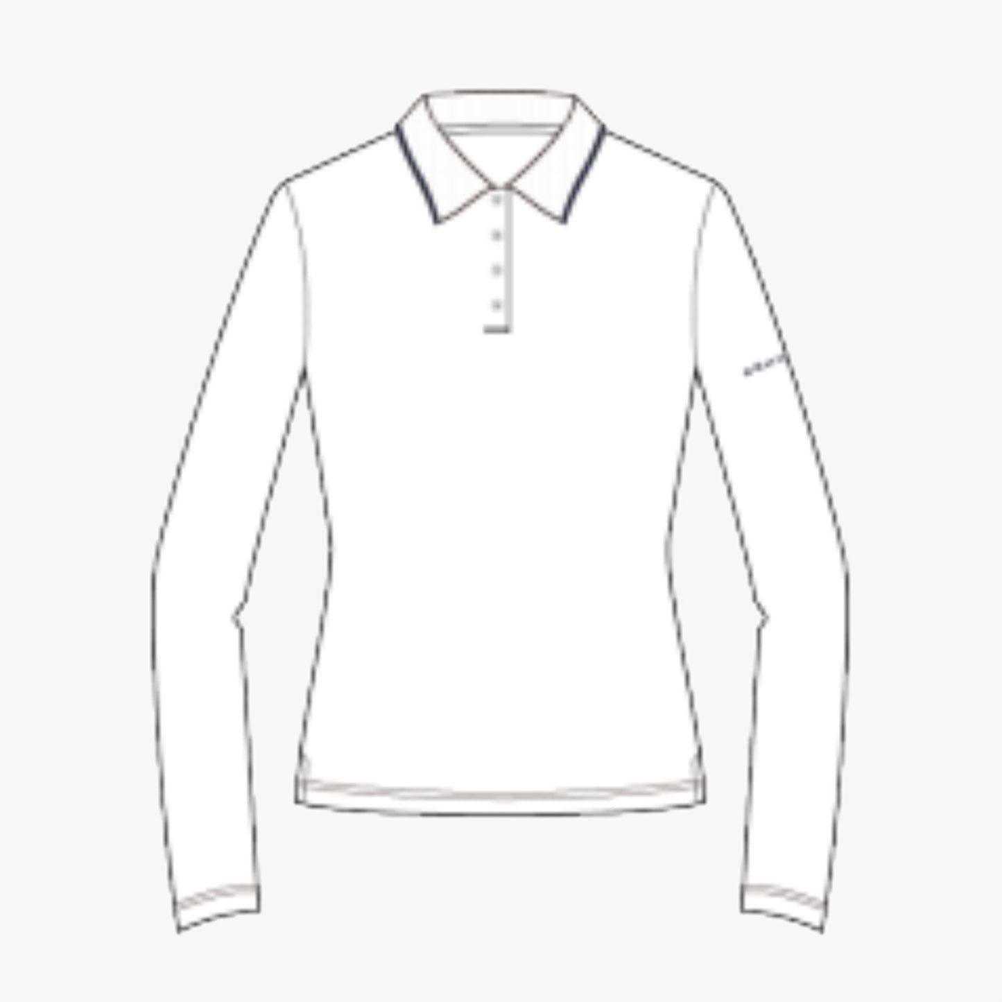 Miriam Long Sleeve Poloshirt - Pure White