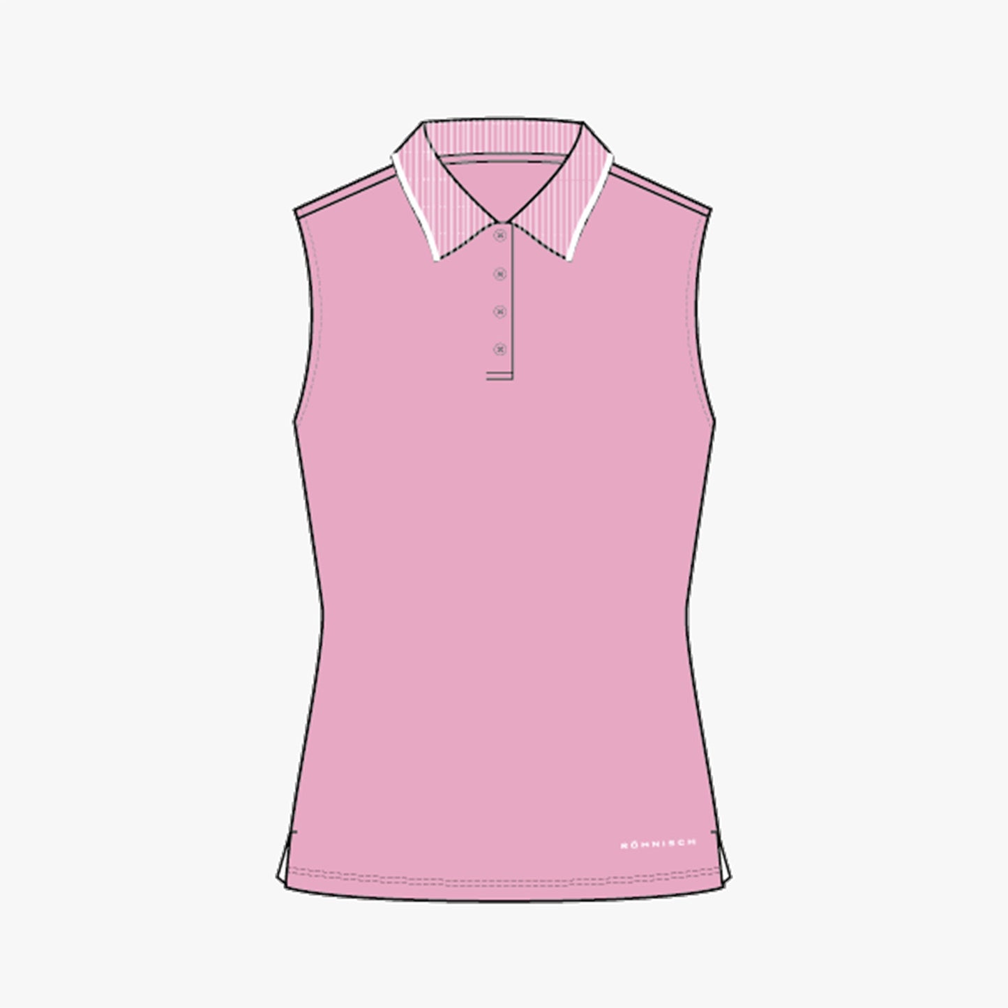 Miriam Sleeveless Poloshirt - Begonia Pink