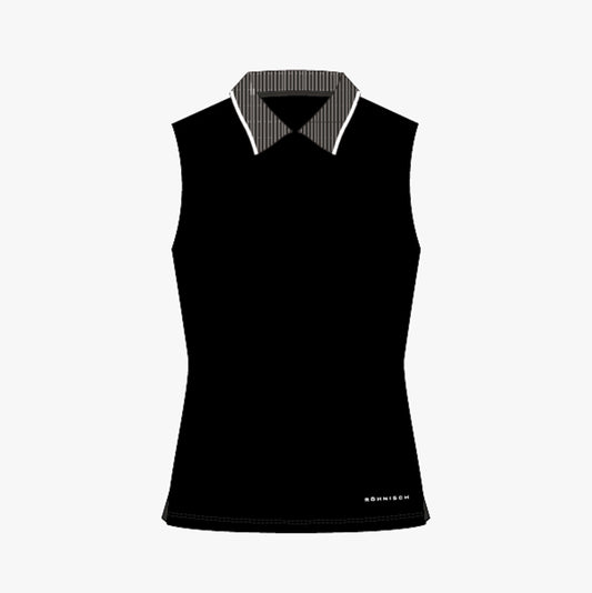 Miriam Sleeveless Poloshirt - Black