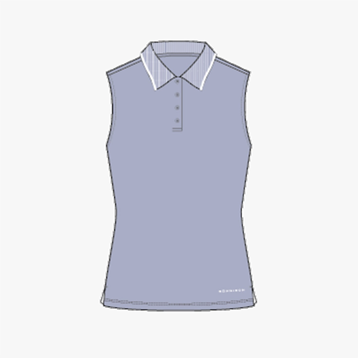 Miriam Sleeveless Poloshirt - Icelandic Blue