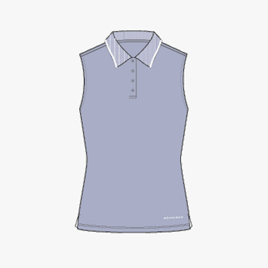 Miriam Sleeveless Poloshirt - Icelandic Blue