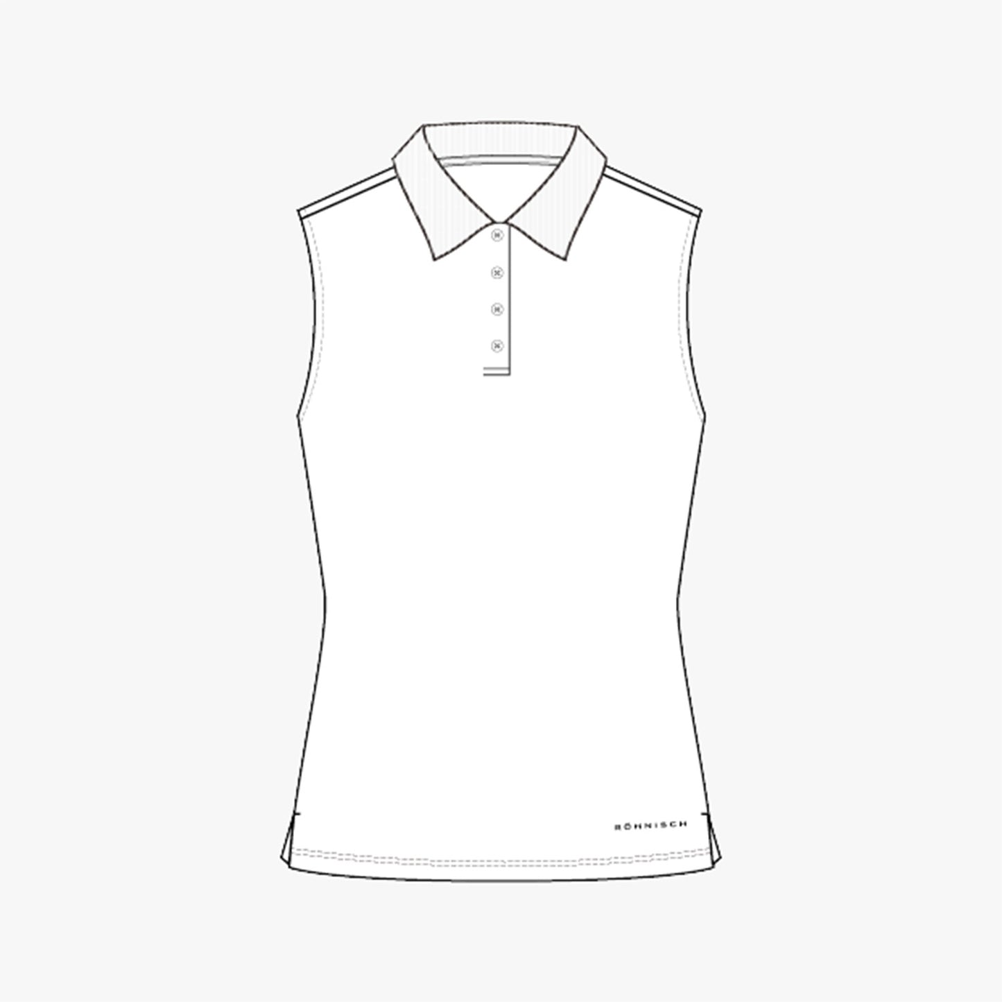 Miriam Sleeveless Poloshirt - Pure White
