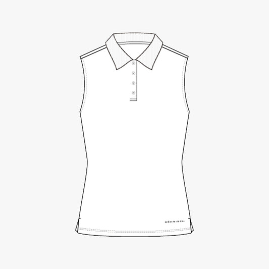 Miriam Sleeveless Poloshirt - Pure White