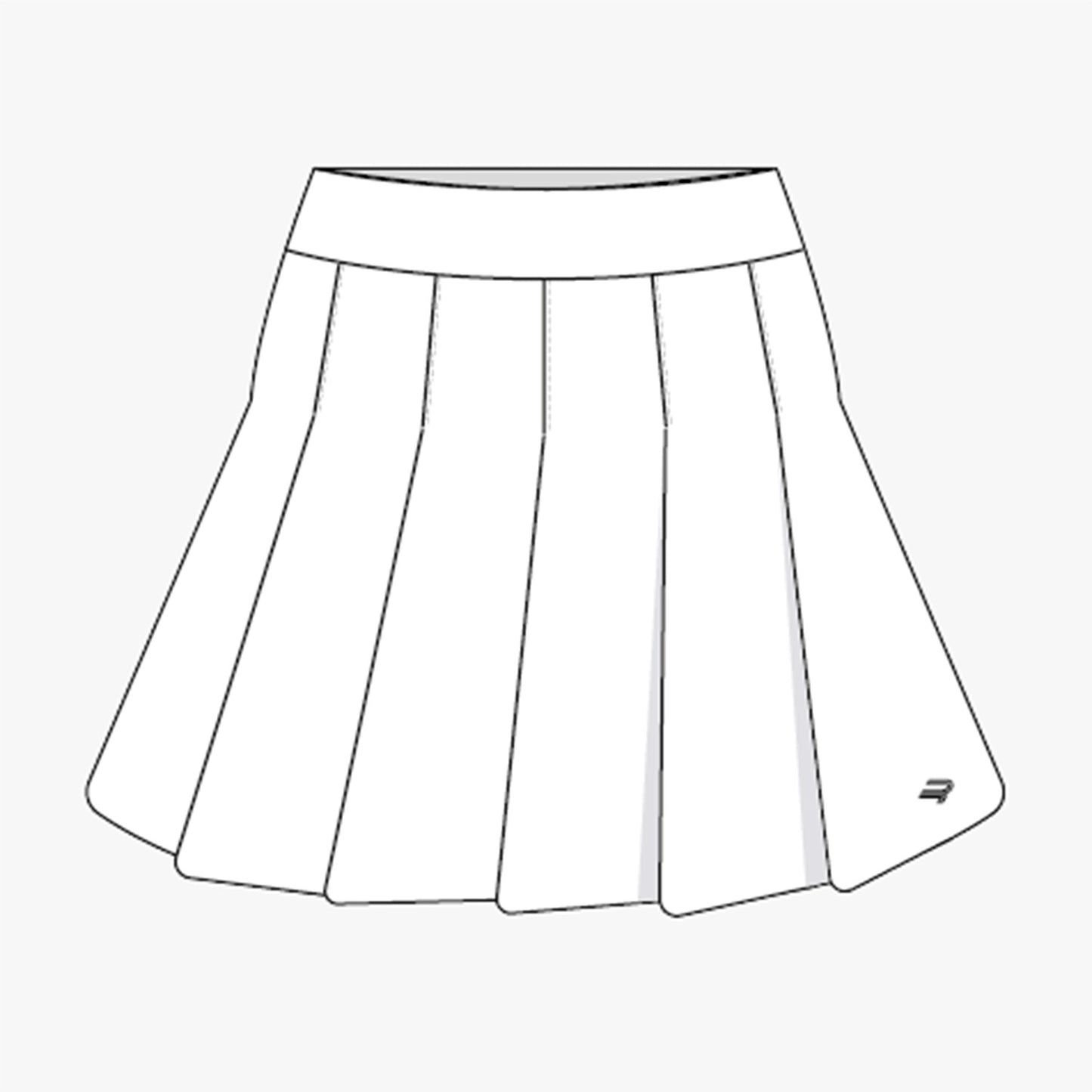 Nicky Pleated Skort - White