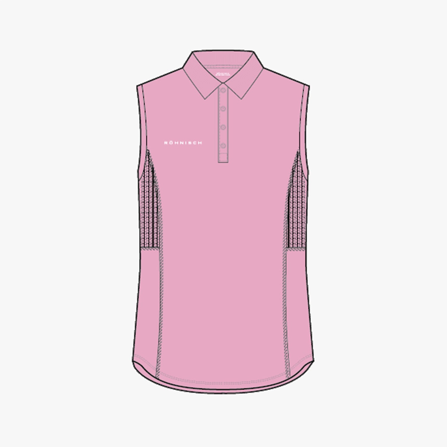 Nicky Sleeveless Poloshirt - Begonia Pink