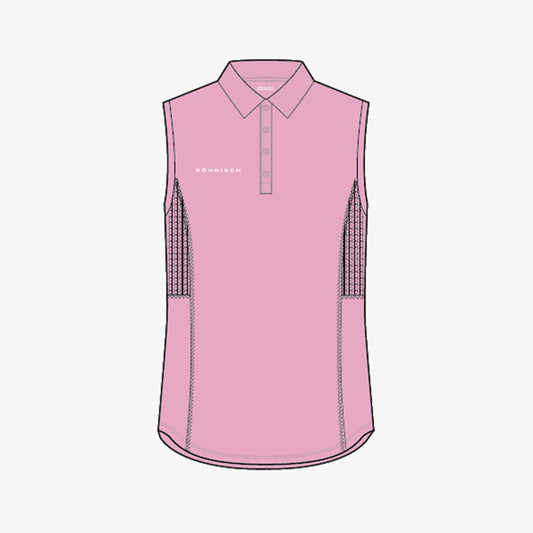 Nicky Sleeveless Poloshirt - Begonia Pink