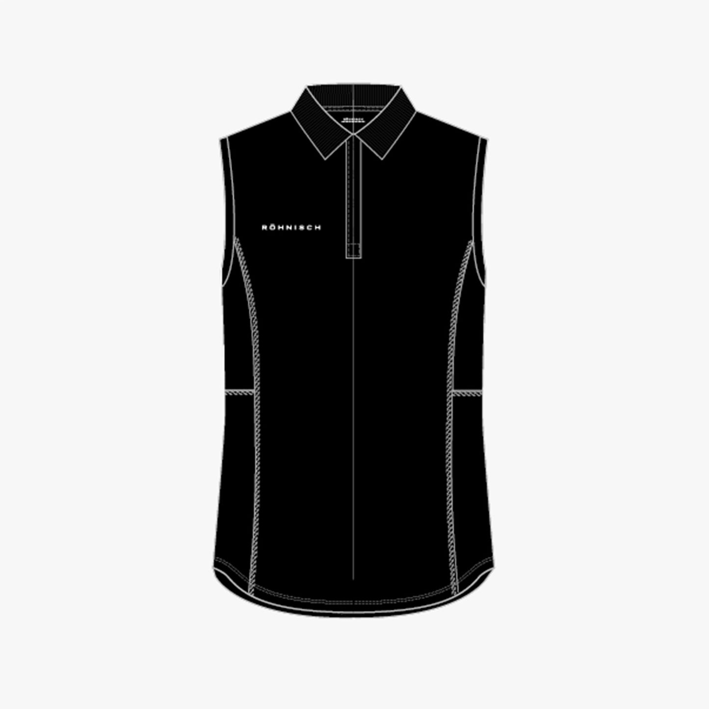 Nicky Sleeveless Poloshirt - Black