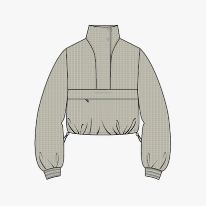 Packable Seersucker Anorak - Oatmeal
