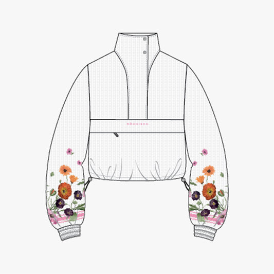 Packable Seersucker Anorak - Scarf Boarder Print