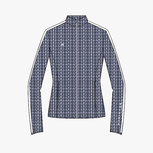Packable Ultralight Jacket - Typographic Print Icelandic Blue