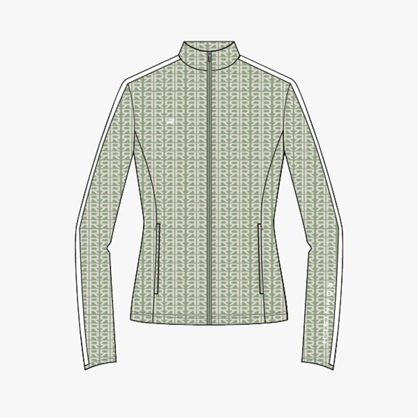 Packable Ultralight Jacket - Typographic Print Mistletoe