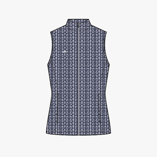 Packable Ultralight Vest - Typographic Print Icelandic Blue
