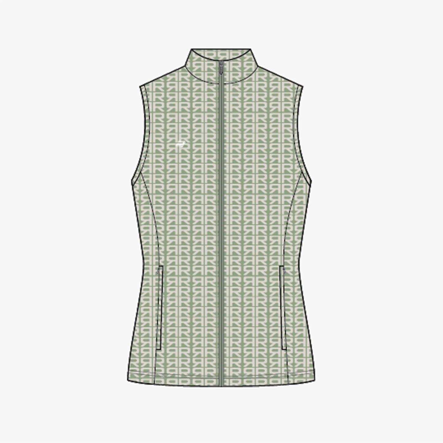Packable Ultralight Vest - Typographic Print Mistletoe