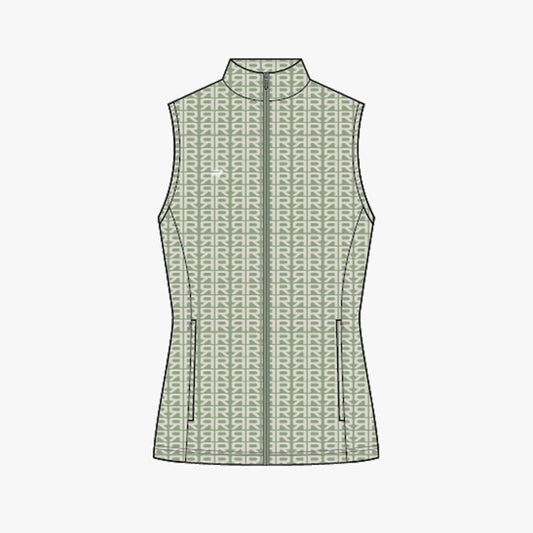 Packable Ultralight Vest - Typographic Print Mistletoe