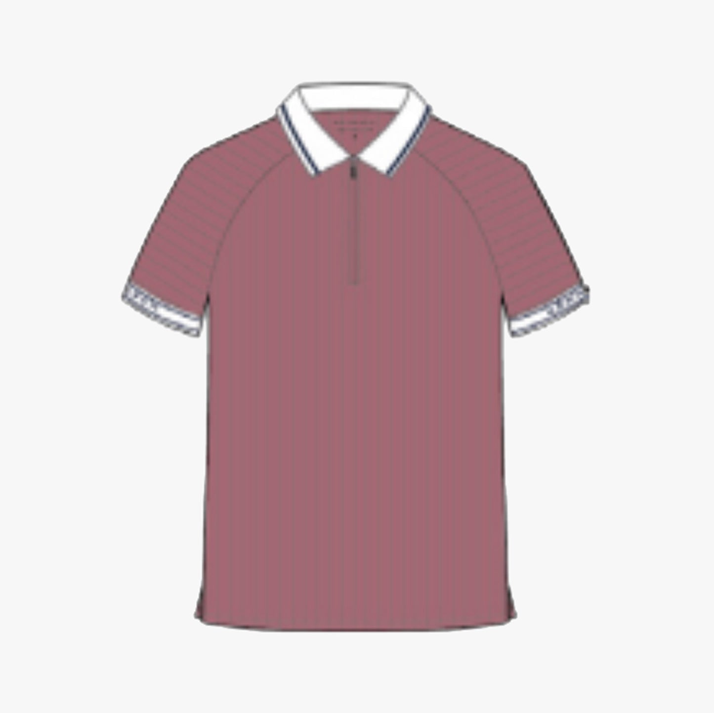 Rib poloshirt - Blush