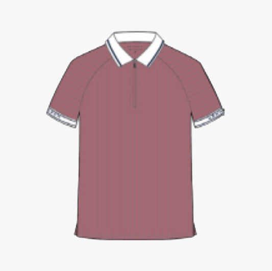 Rib poloshirt - Blush