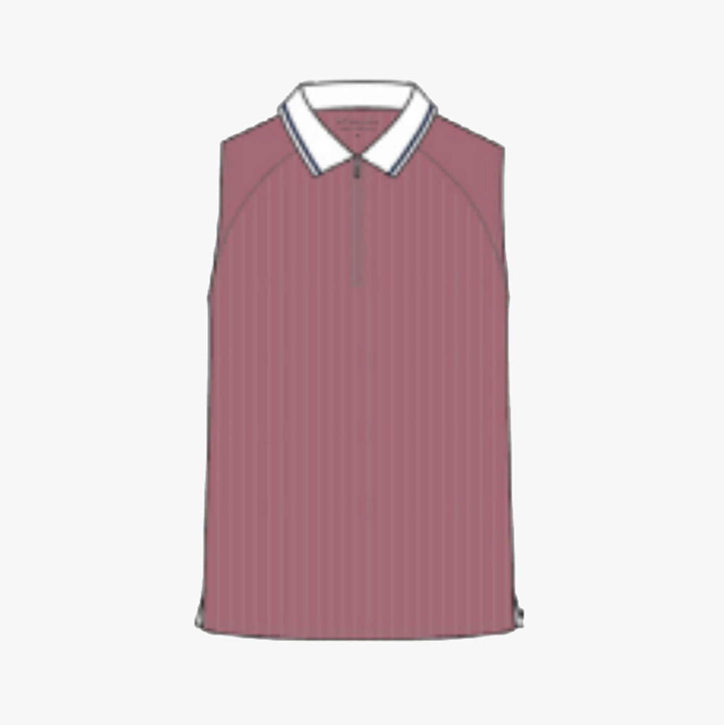 Rib sleeveless poloshirt - Blush
