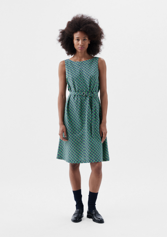 Lulu Dress - Seersucker Check - 100% Cotton
