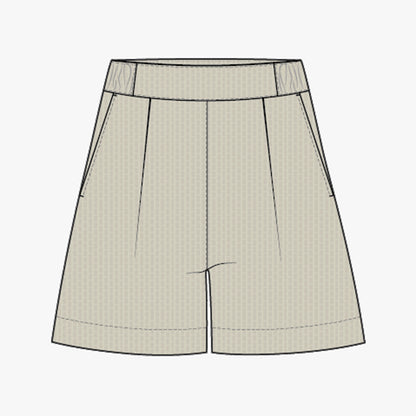 Seersucker Shorts - Oatmeal