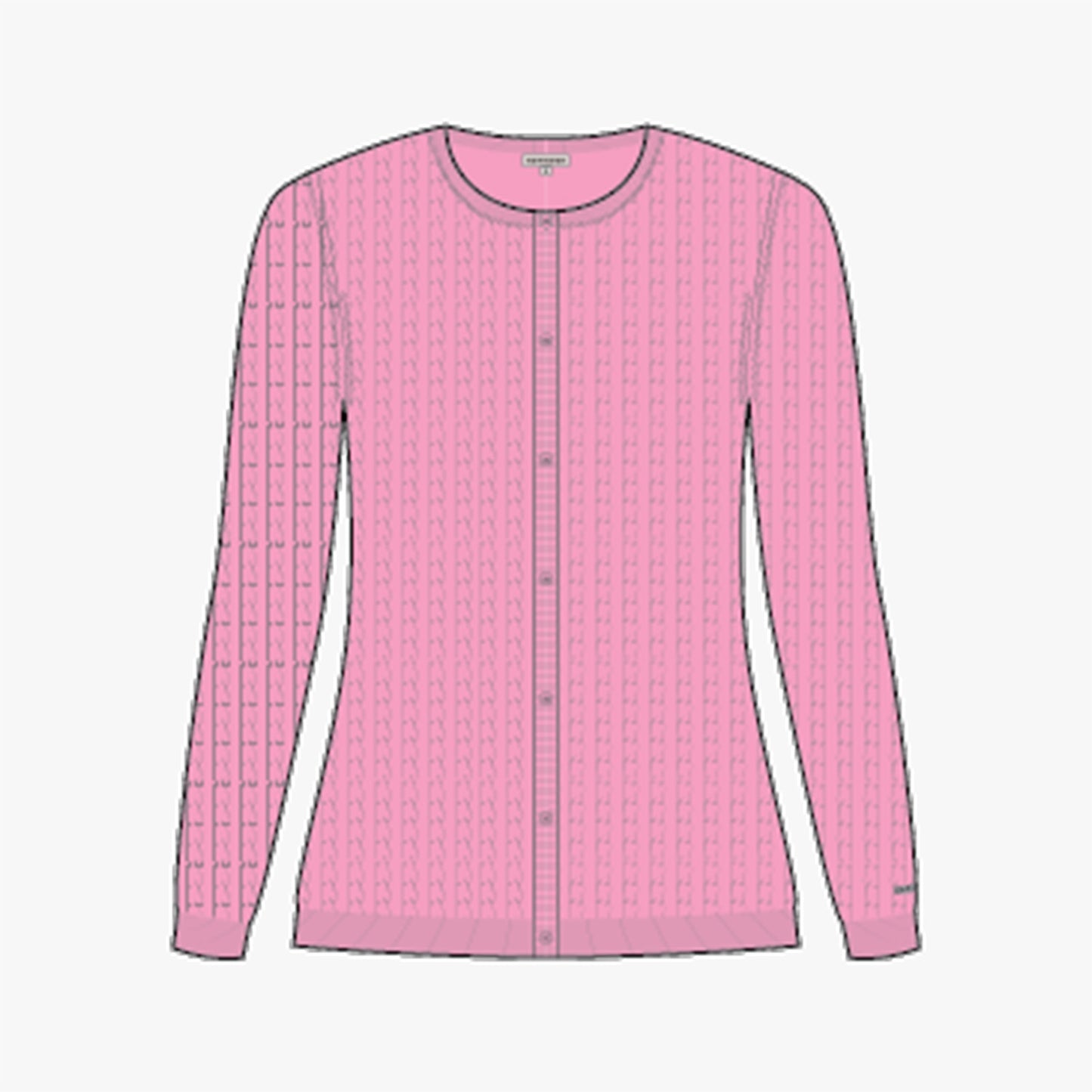 Classic cable cardigan - Begonia Pink
