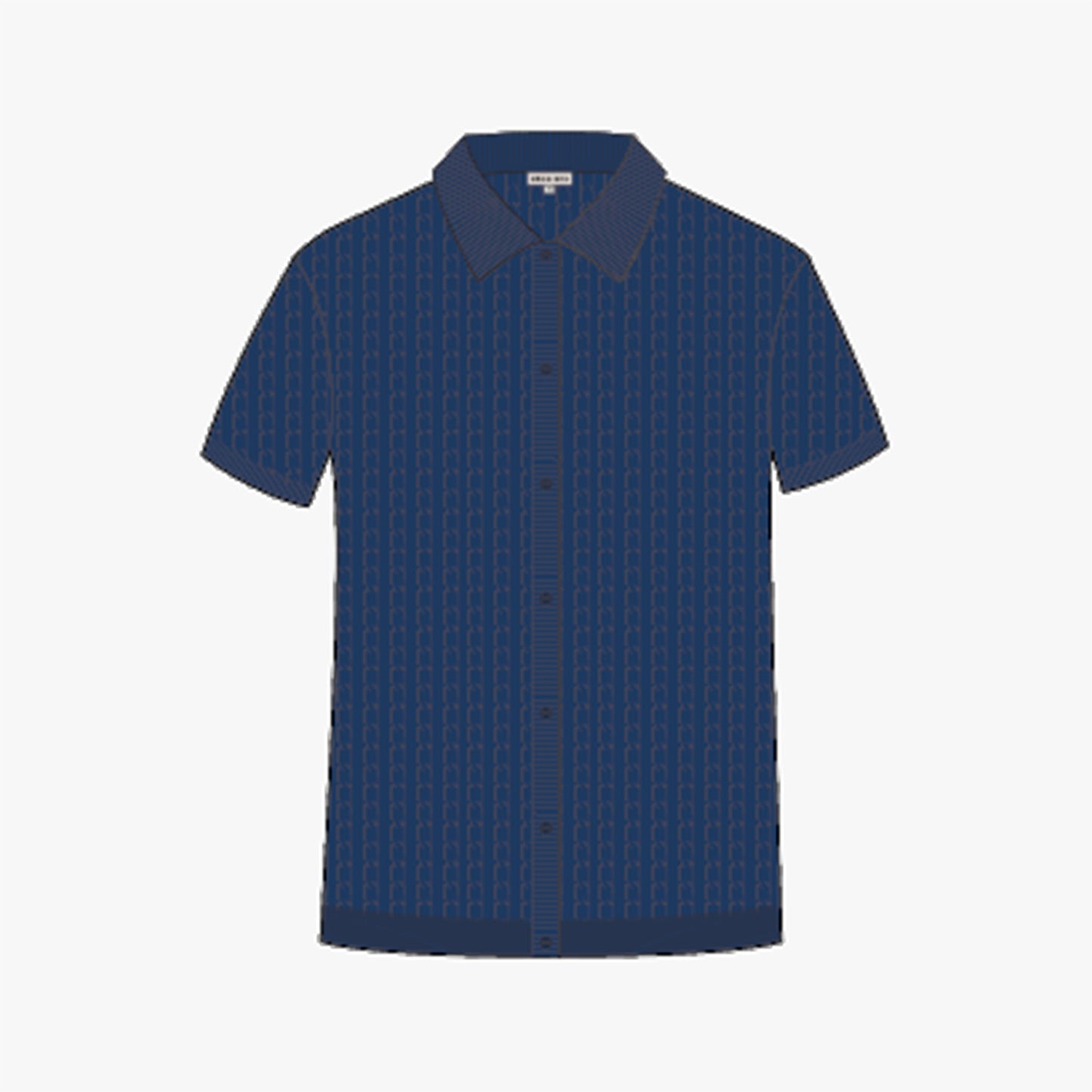 Classic Cable Full Button SS - Navy
