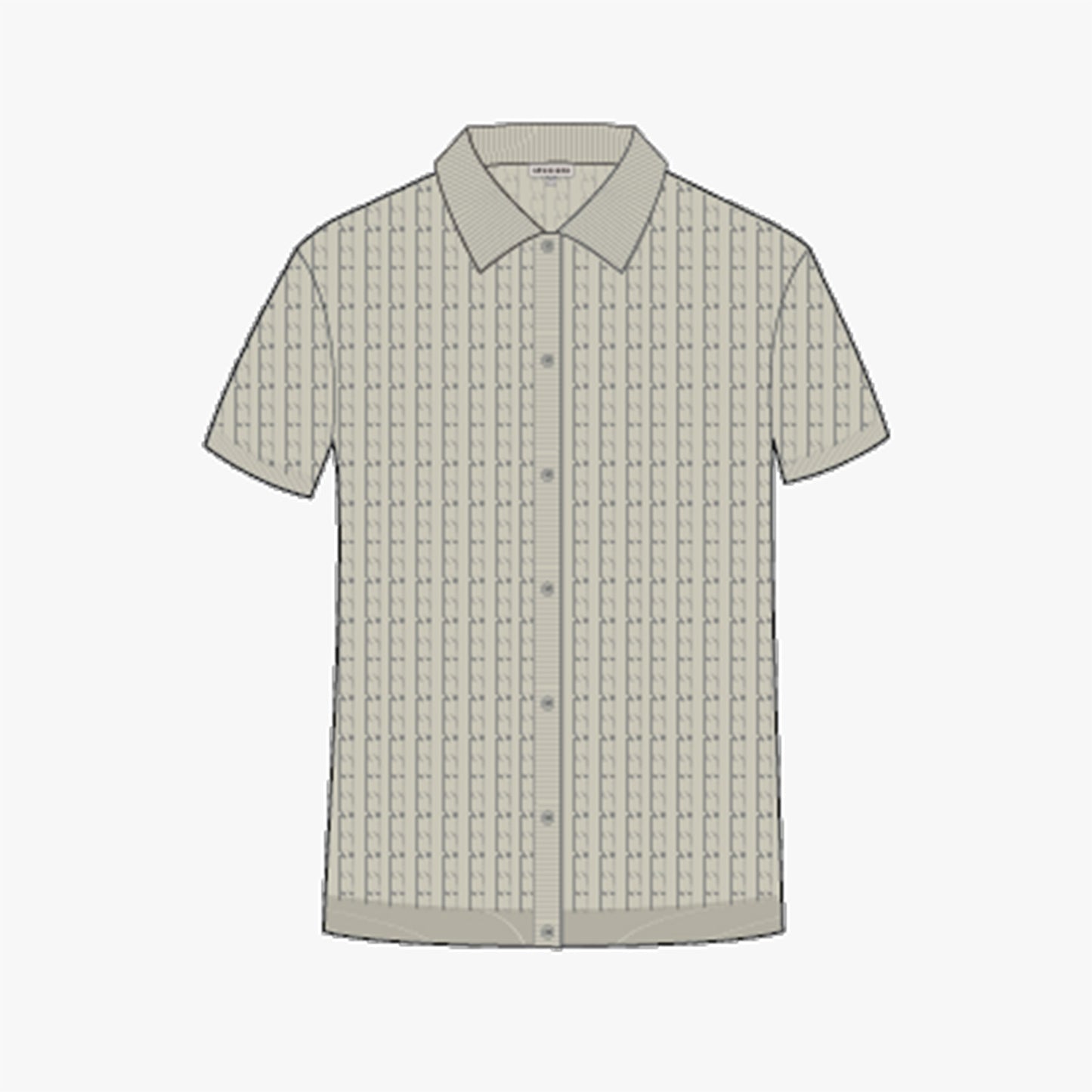 Classic Cable Full Button SS - Oatmeal