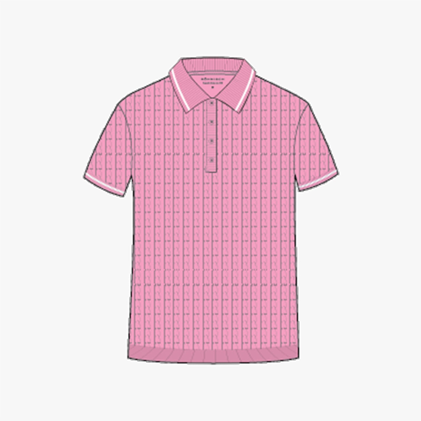 Classic cable poloshirt - Begonia Pink