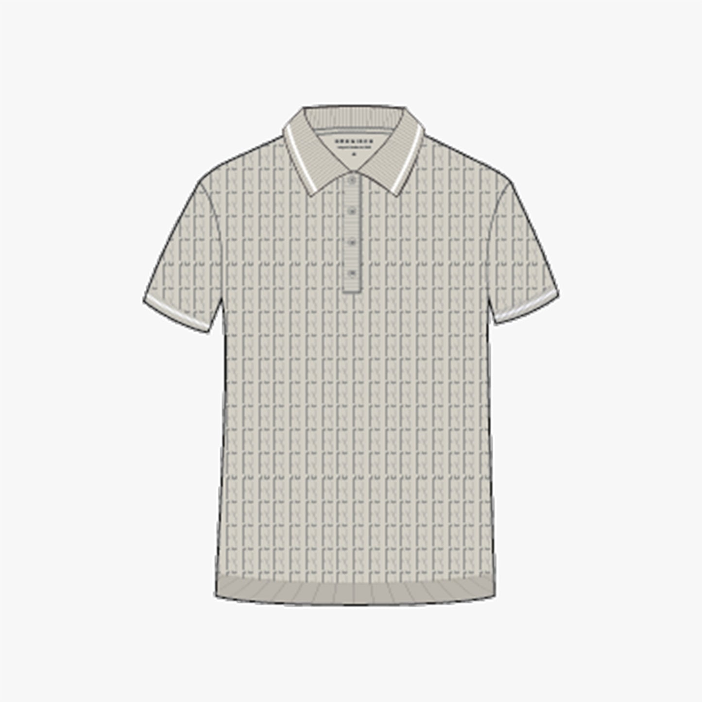 Classic cable poloshirt - Oatmeal