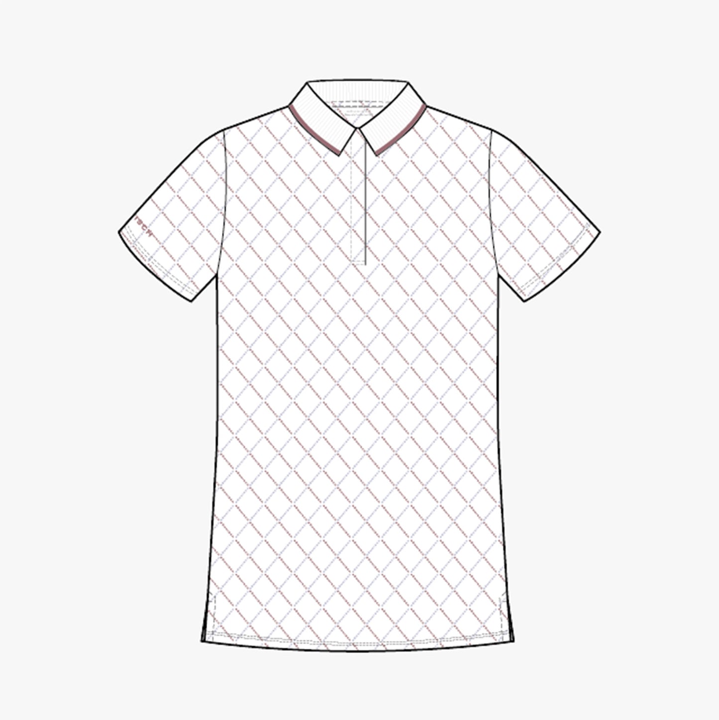 Deni Poloshirt - Argyle Logo Print Wistful Mauve