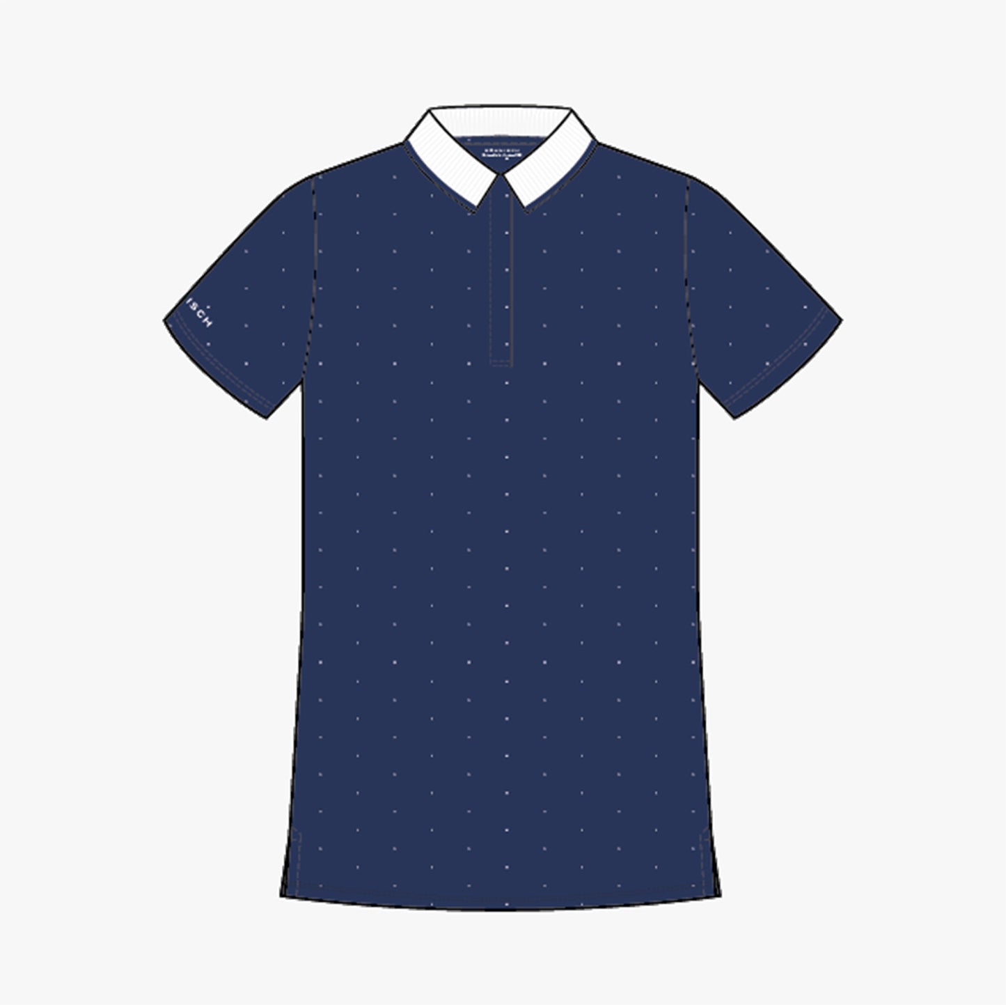 Deni Poloshirt - Dot Print Navy