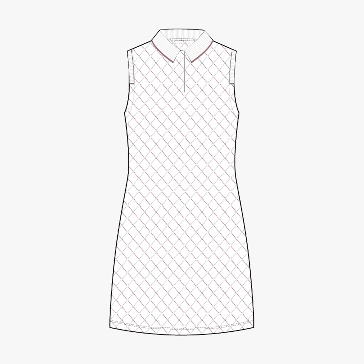 Deni Sleeveless Dress - Argyle Logo Print Wistful Mauve