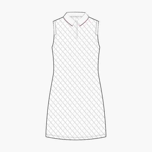 Deni Sleeveless Dress - Argyle Logo Print Wistful Mauve