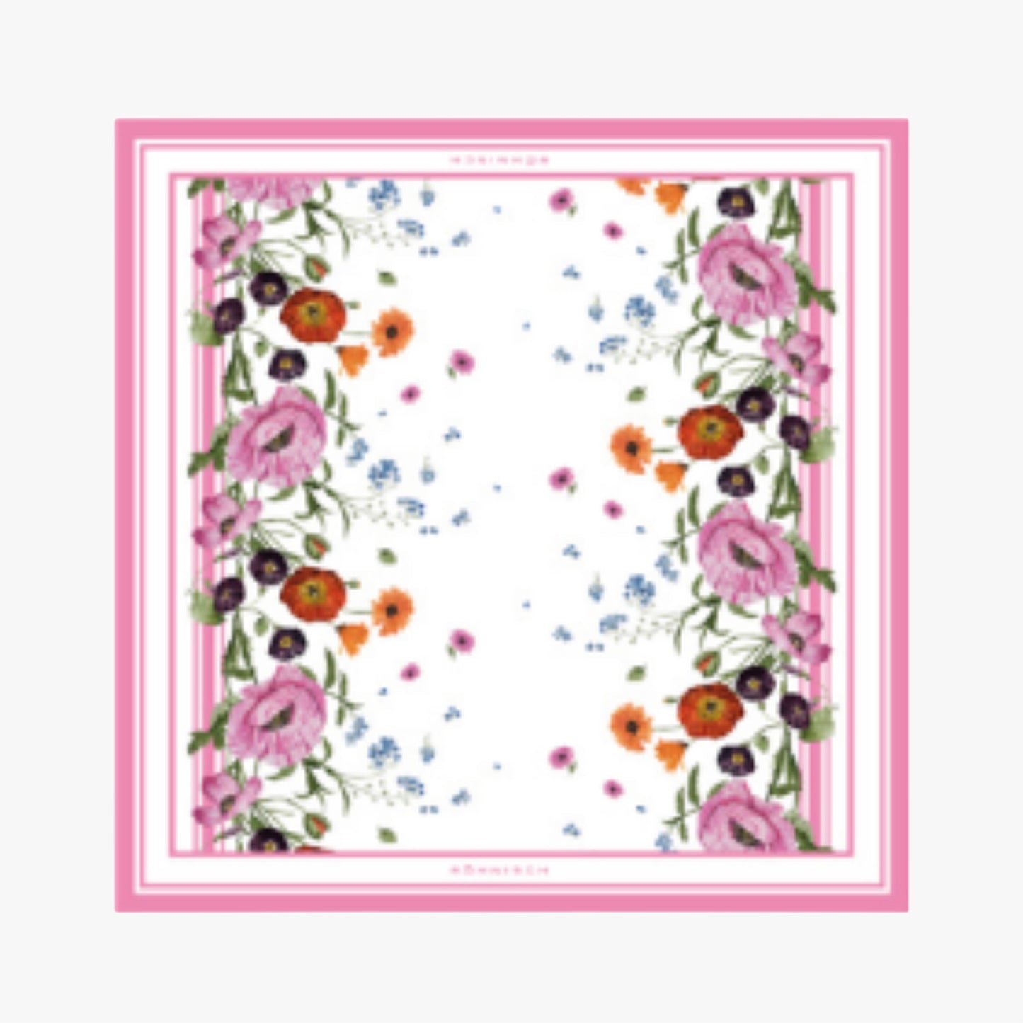 Flower Border Print Scarf - Scarf Boarder Print
