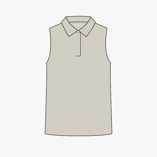 Fluid tech sleeveless poloshirt - Oatmeal