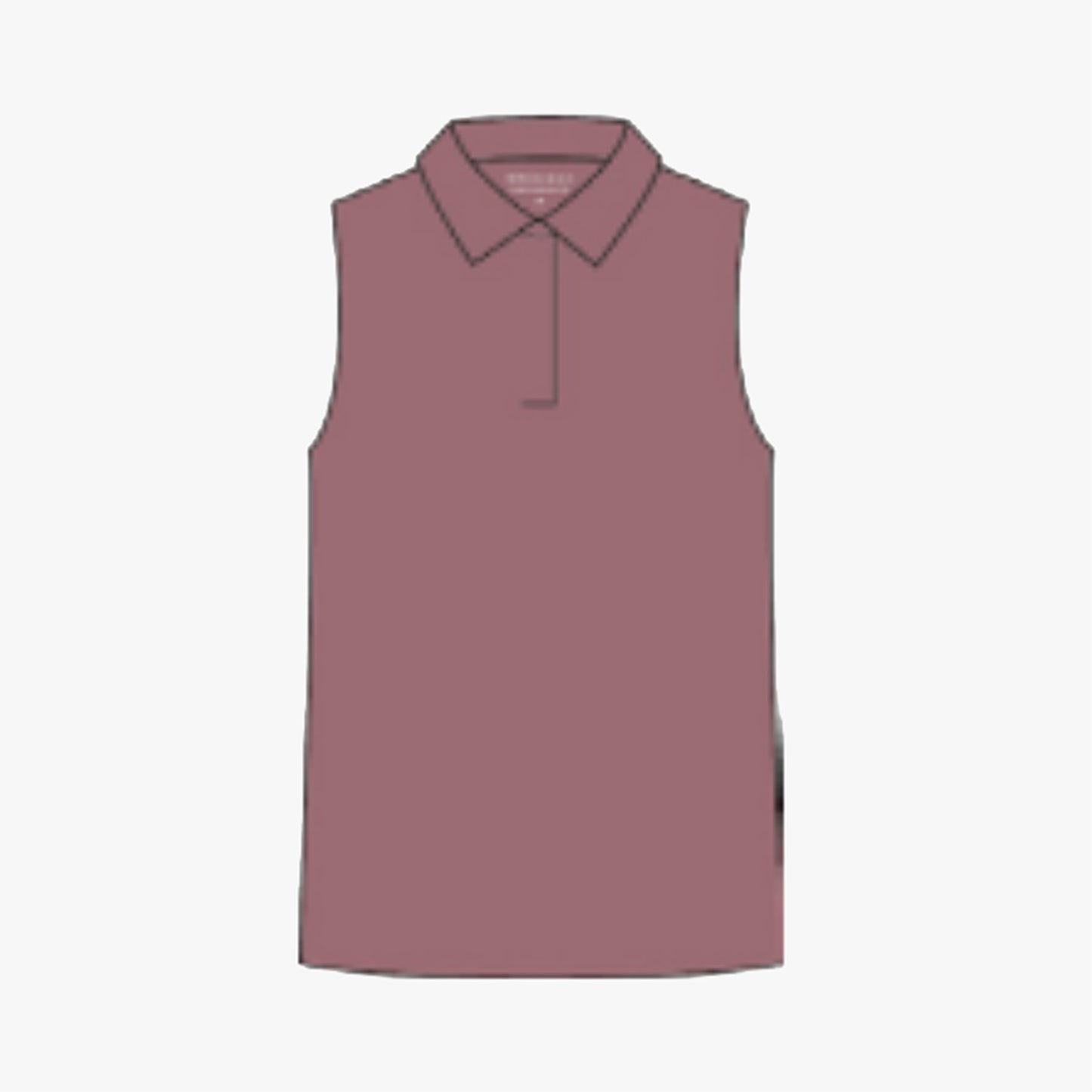 Fluid tech sleeveless poloshirt - Blush