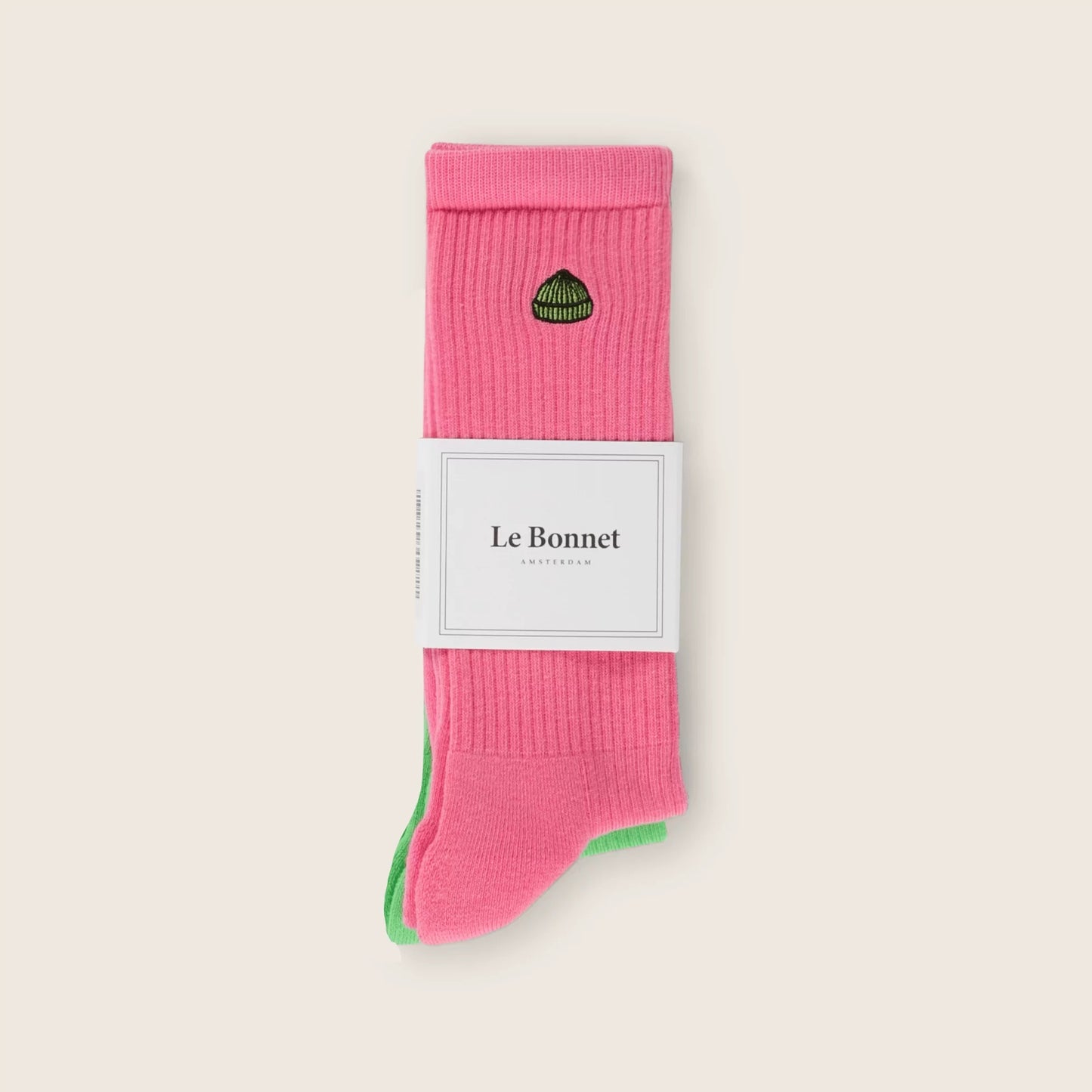 Socks, 2 Pack, Bubblegum/Jade
